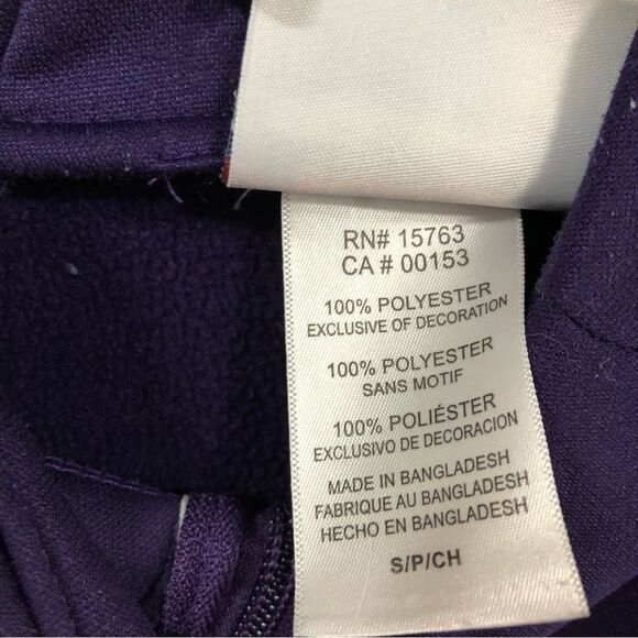 Champion Men's UW Washington Huskies Purple Quarter Zip Pull over Sweatshirt - Picture 4 of 8